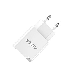 Сетевий зарядний пристрій Aspor A827 IQ (USB/2.4A) - білий