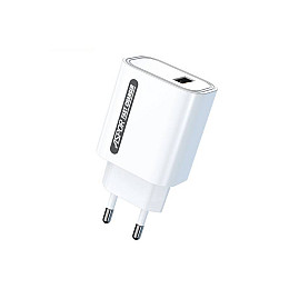 Сетевое зарядное устройство Aspor A803 (USB/18W)- белый