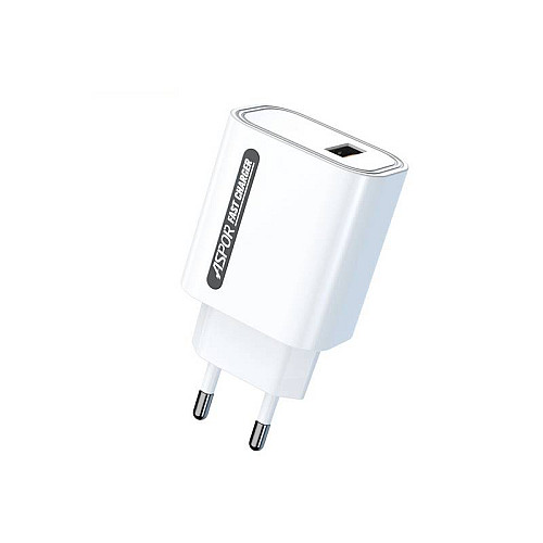 Сетевое зарядное устройство Aspor A803 (USB/18W)- белый