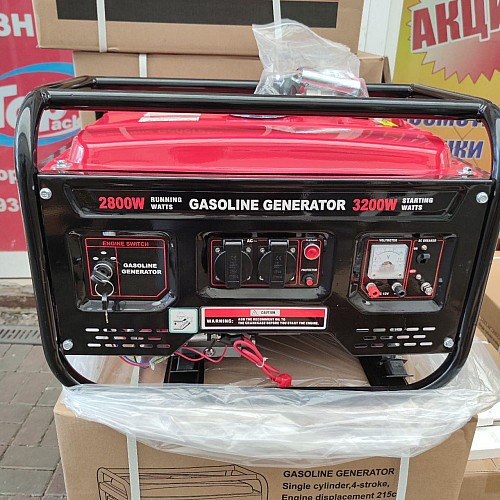 Бензиновый генератор Gasoline Generator 3.3кВт 4-х тактный электростартер 1 фаза (1901941275)