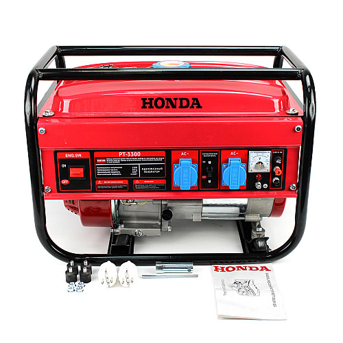 Мобильная электростанция бензиновая Honda PT-3300 3.3 кВт с медной обмоткой 15 часов работы ручной стартер (1905620218)