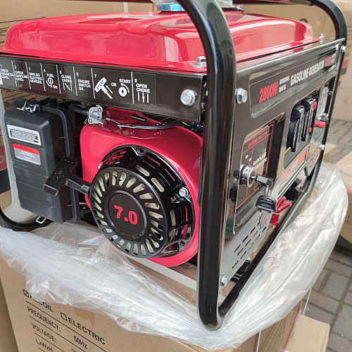 Генератор электричества бензиновый Gasoline Generator 3.3кВт 4-х тактный электростартер 1 фаза (1908236020)