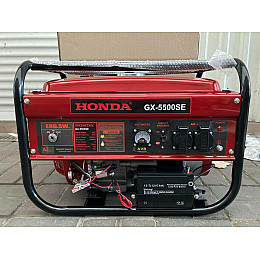 Универсальный генератор бензиновый Honda GX-5500SE медная обмотка/однофазный электростартер (1962360555)