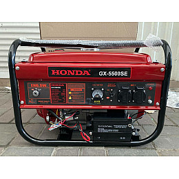 Универсальный генератор бензиновый Honda GX-5500SE медная обмотка/однофазный электростартер (1962360555)