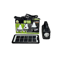 Автономна зарядна система GDPlus GD-8080 4000 мА/год з сонячною панеллю/ліхтарем/лампою (1988404000)