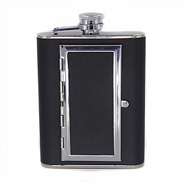 Портсигар фляжка из нержавеющей стали на 6 сигарет и 142 мл Changfeng AB-3 Black (15698-hbr)