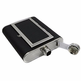 Портсигар фляжка из нержавеющей стали на 6 сигарет и 142 мл Changfeng AB-3 Black (15698-hbr)