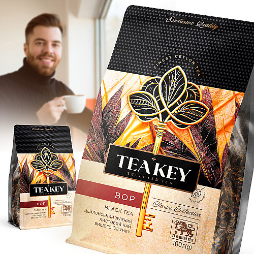 Чай черный рассыпной "BOP" TEA KEY 100 г