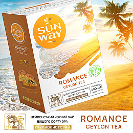 Чай чорний розсипний Romance Ceylon Black Tea" Sun Way 100 г