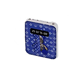 УМБ Power Bank Smart 5000mAh повербанк с экраном и фонариком 4 в 1 Bearbrick Blue (16132-hbr)
