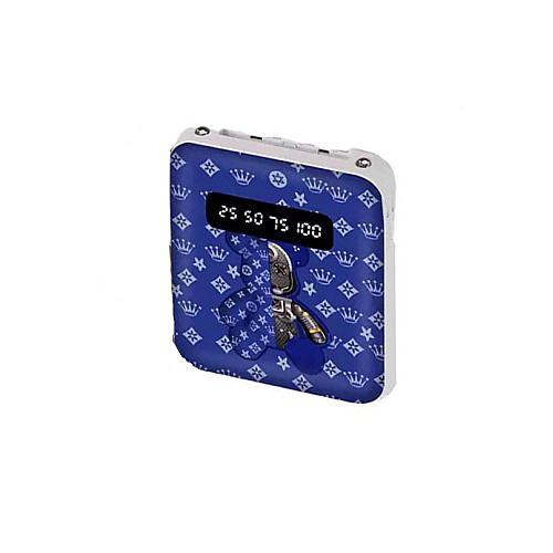 УМБ Power Bank Smart 5000mAh повербанк с экраном и фонариком 4 в 1 Bearbrick Blue (16132-hbr)