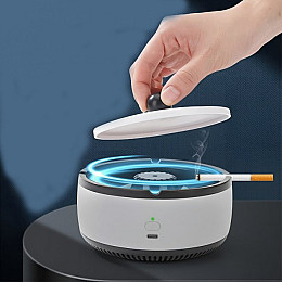 Пепельница настольная с крышкой VigohA Серая