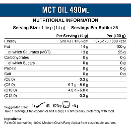 Энергетик Applied Nutrition MCT OIL 490 ml /35 servings/