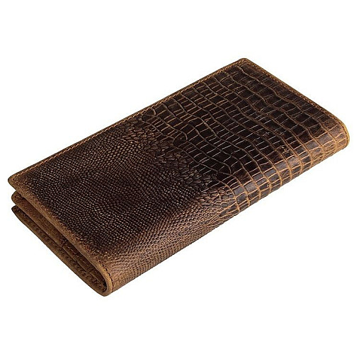 Купюрник мужской Vintage 14381 кожаный Коричневый, Коричневый