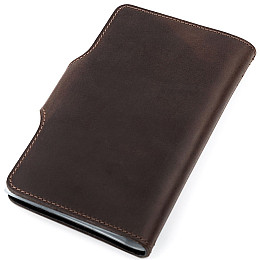 Визитница большая Shvigel кожаная Коричневая (13904)