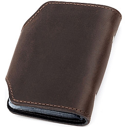 Визитница вертикальная Shvigel кожаная Коричневая (13908)
