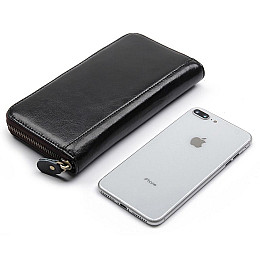 Визитница большая Vintage Черная (14605)