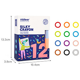 Воскові олівці Mideer 12шт (MD4066)