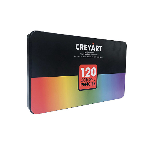 Подарочный набор цветных карандашей Creyart в металлической коробке ( 120 цветов)