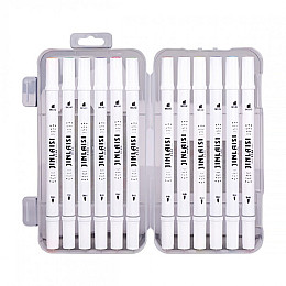 Набір фломастерів двосторонніх Bambi 12 кольорів 8166-12 у пластиковому боксі