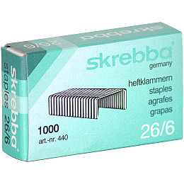 Скоби стандартні Skrebba 26/6 1000 шт