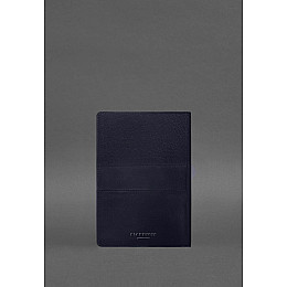 Кожаний блокнот А5 (софт-бук) 9.3 синій Краст BlankNote