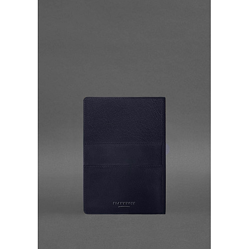 Кожаний блокнот А5 (софт-бук) 9.3 синій Краст BlankNote