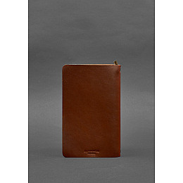 Кожаний блокнот (софт-бук) 8.0 на резинці світло-коричневий BlankNote