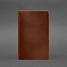 Кожаний блокнот (софт-бук) 8.0 на резинці світло-коричневий BlankNote