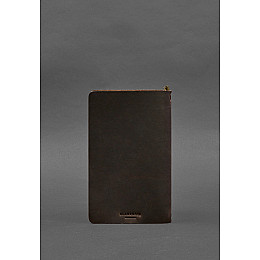 Кожаний блокнот (софт-бук) 8.0 на резинці темно-коричневий Crazy Horse BlankNote