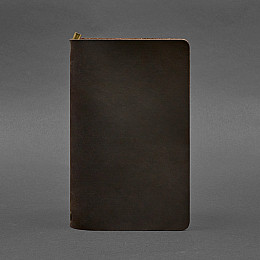 Кожаний блокнот (софт-бук) 8.0 на резинці темно-коричневий Crazy Horse BlankNote