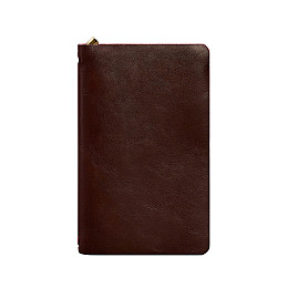 Кожаний блокнот (софт-бук) 8.0 на резинці бордовий краст BlankNote