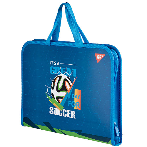 Папка-портфель YES FC на молнии с тканевыми ручками Football (492241)