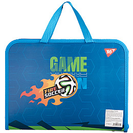 Папка-портфель YES FC на молнии з тканинними ручками Football (492241)