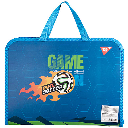 Папка-портфель YES FC на молнии с тканевыми ручками Football (492241)