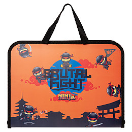 Папка-портфель YES FC на молнии с тканевыми ручками Ninja (492169)
