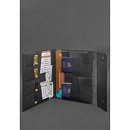 Кожаная папка для документов BlankNote А4 Черная