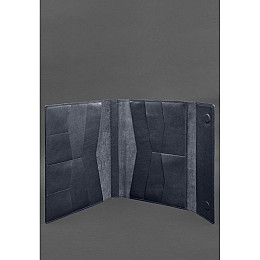 Кожаная папка для документов BlankNote А4 Темно-синяя