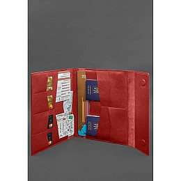 Кожаная папка для документов BlankNote А4 Красная