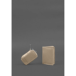 Набір шкіряних аксесуарів BlankNote AUTO 2.0 Світло-бежевий