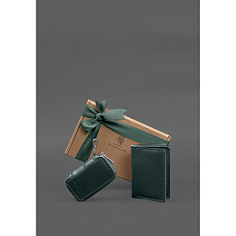 Набір шкіряних аксесуарів BlankNote AUTO 2.0 Зелений