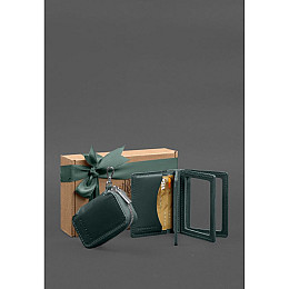 Набір шкіряних аксесуарів BlankNote AUTO 2.0 Зелений