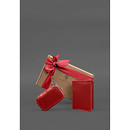 Набір шкіряних аксесуарів BlankNote AUTO 2.0 Червоний