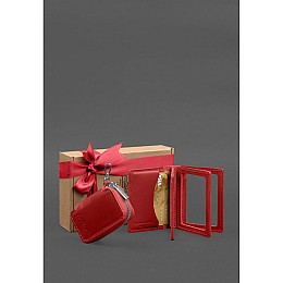 Набір шкіряних аксесуарів BlankNote AUTO 2.0 Червоний