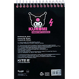 Блокнот на спирали Kuromi 48 листов KITE (HK24-196)