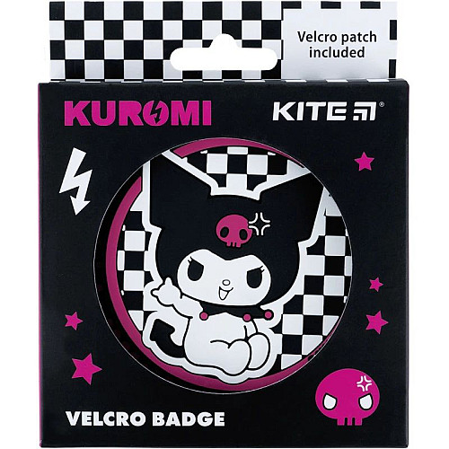 Бейдж на липучці Sanrio Куромі 7,5 см KITE (HK24-3011-1)