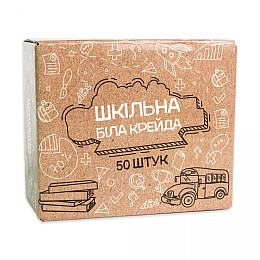 Белый мел Школьный 10 см 50 штук Strateg (50133)