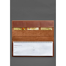 Настільний планер з блоком на пружині BlankNote світло-коричневий Crazy Horse