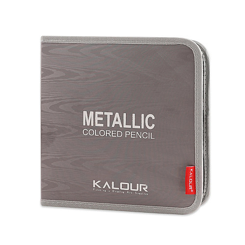 Набір кольорових олівців Kalour Metallic 50 кольорів з ефектом Металлік