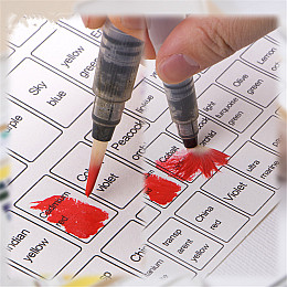 Преміум набір акварельних фарб Yover 48 перламутрових кольорів з пензлем і палітрою